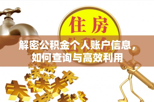 鄂城解密公积金个人账户信息，如何查询与高效利用