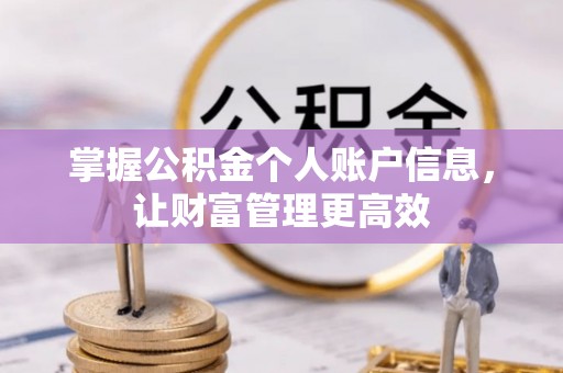 鄂城掌握公积金个人账户信息，让财富管理更高效