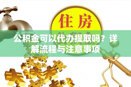 鄂城公积金可以代办提取吗？详解流程与注意事项